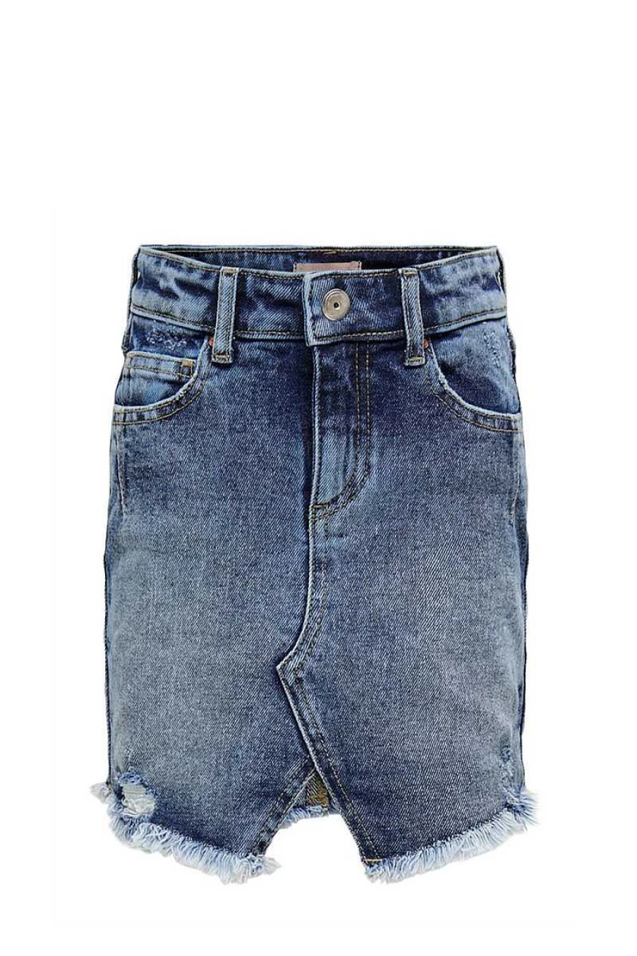 Only Girls' Light Blue Denim Jeans Skirt - Stylish & Comfortable for Teens