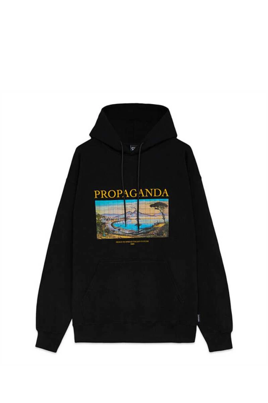 Propaganda Men's Parthenope Black Sweatshirt - 22Ssprfe920-01 Spring Season
