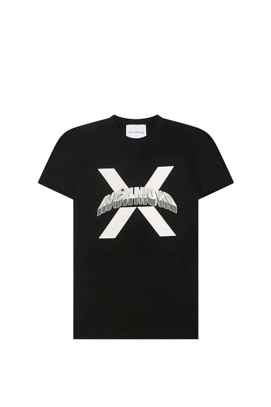 Richmond Men's Buster Graphic T-Shirt - Black Casual Short Sleeve Uma23007Ts