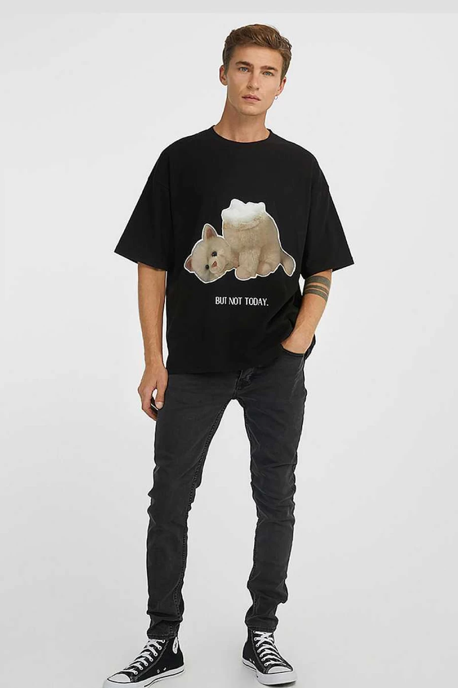 Yps Men's Black T-Shirt 106724 - Classic Fit Casual Tee
