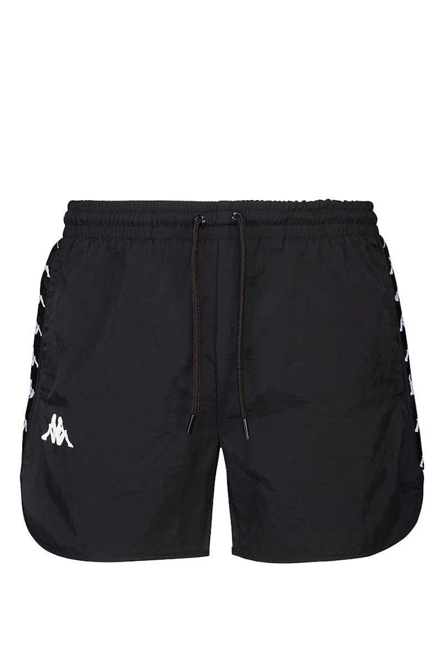 Kappa Men's Swim Shorts - Black & White Banda Cali Design - Quick Dry Beachwear