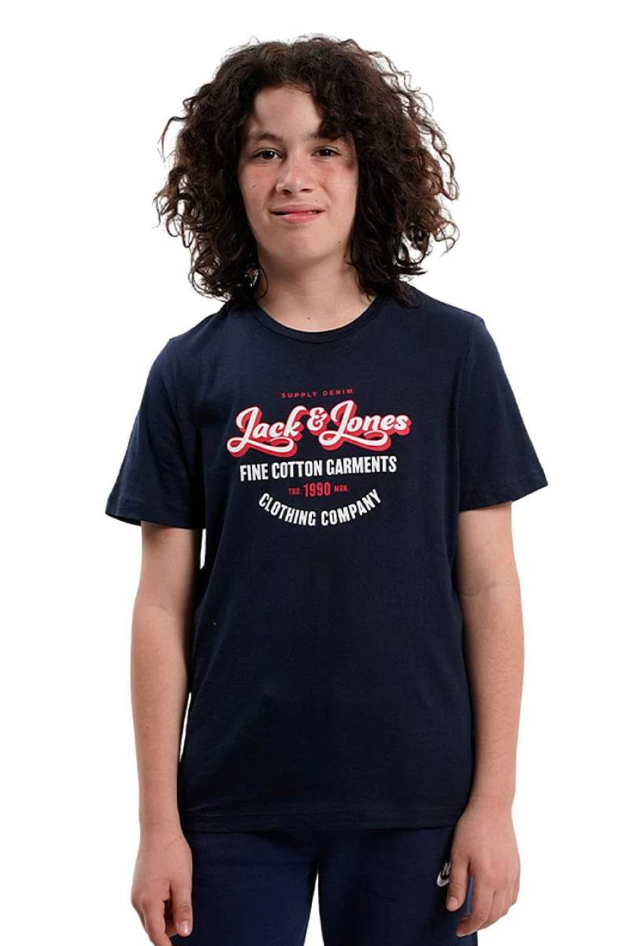 Jack & Jones Kids' Blue Graphic T-Shirt 12224087 | Comfortable Cotton Tee for Children