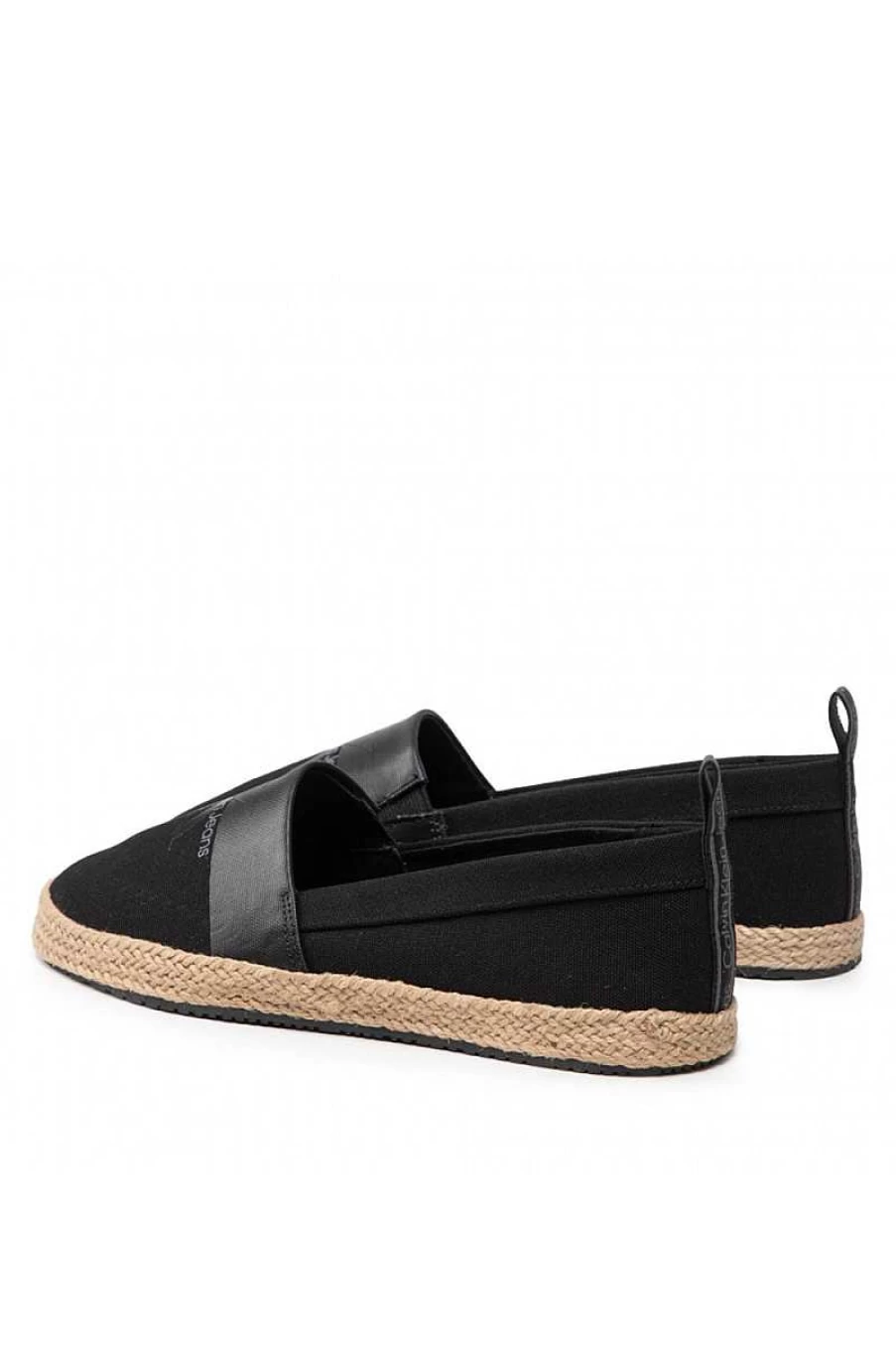 Calvin Klein Women's Black Espadrilles Ym0Ym000576 Casual Comfortable Shoes