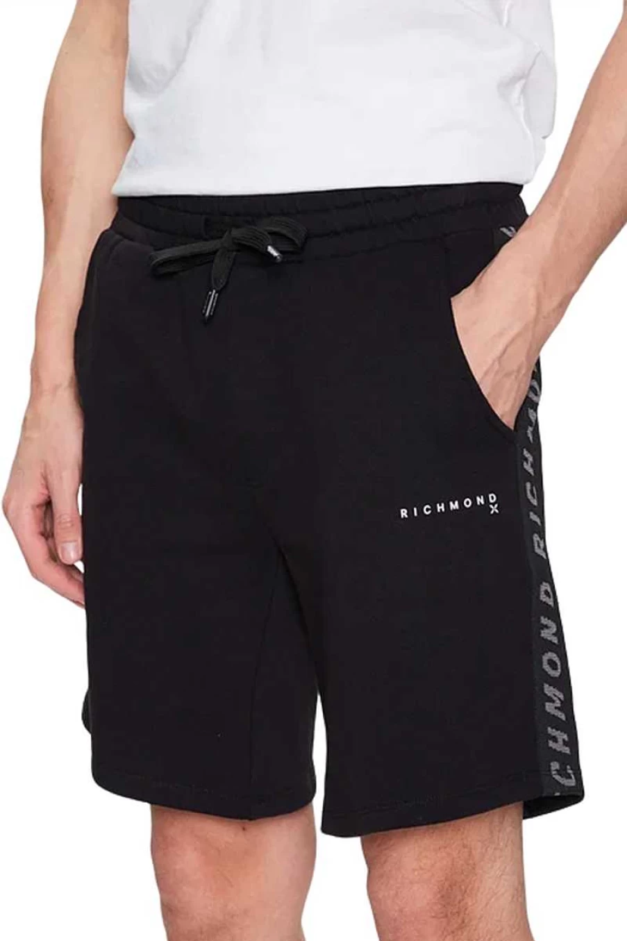 Richmond Men's Fleece Bermuda Shorts - Gisel Ump23037Be in Black