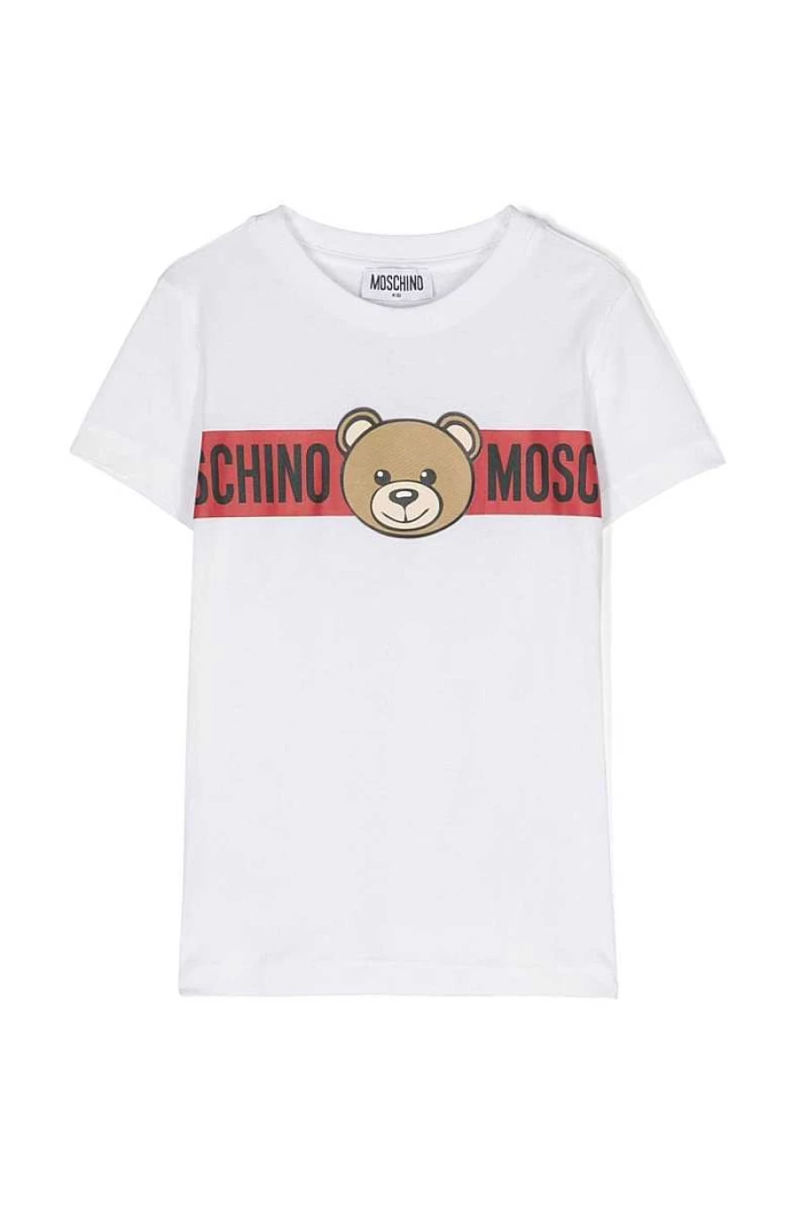 Moschino Kids White Graphic T-Shirt Hum04Q-Laa03J for Children