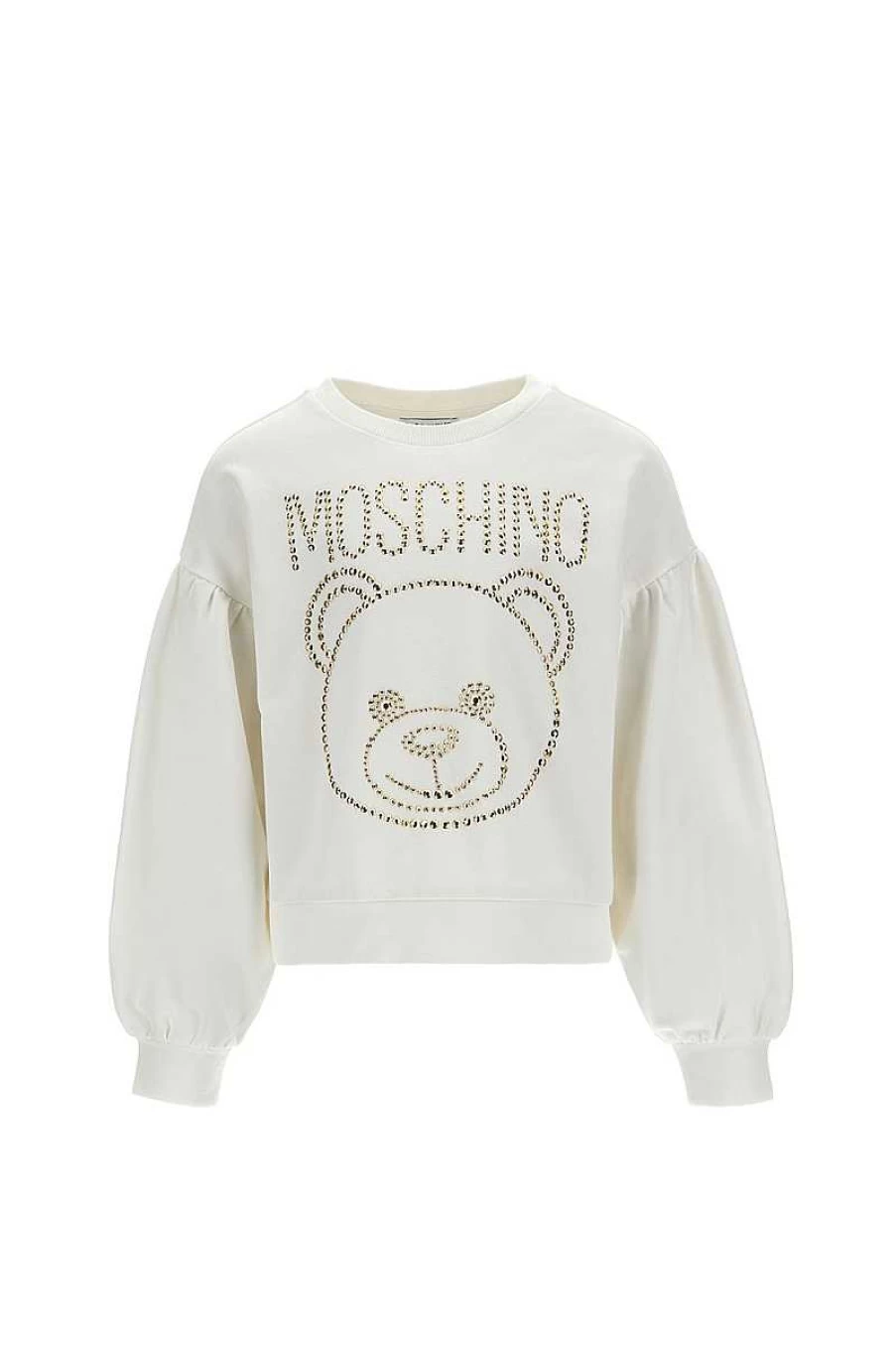 Moschino Kids White Sweatshirt Hdf05R-Lda11K | Children's Casual Pullover Hoodie