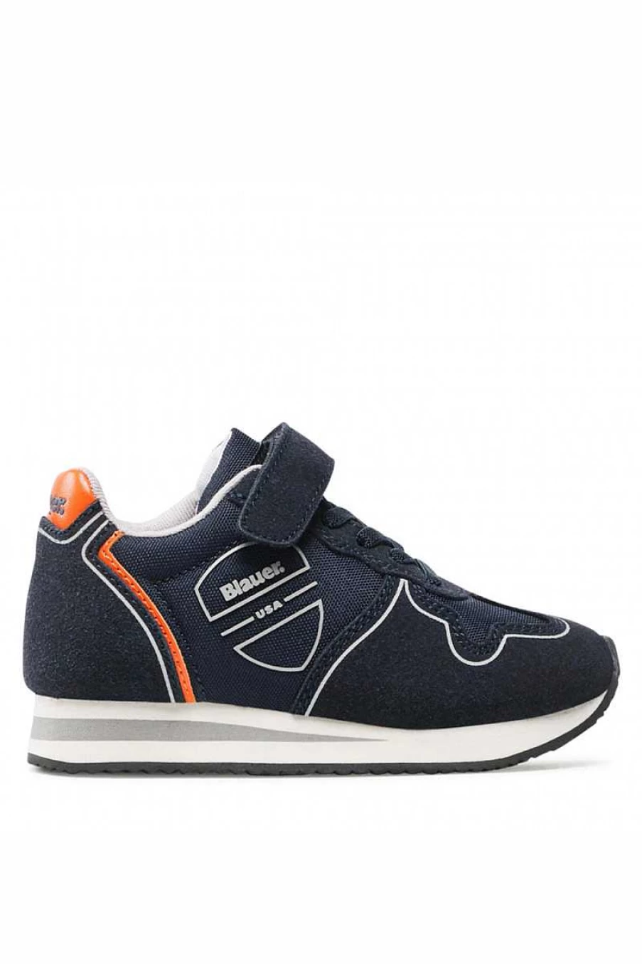 Blauer Quik02 Navy Sneakers for Kids - NYS Collection Children's Athletic Shoes