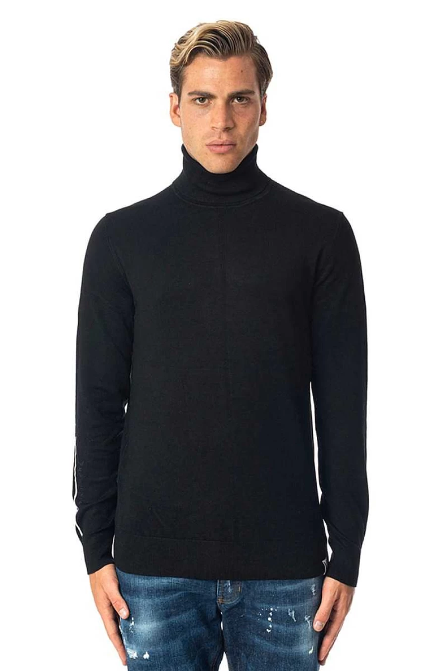 Richmond Men's Black Orik Uma23187Lu Sweater