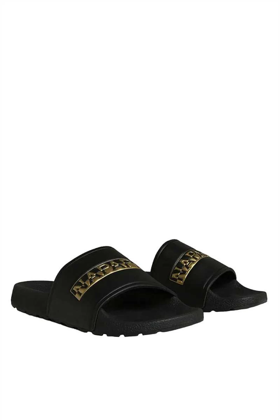Napapijri Women's Black Beach Slippers NP0A4GUD