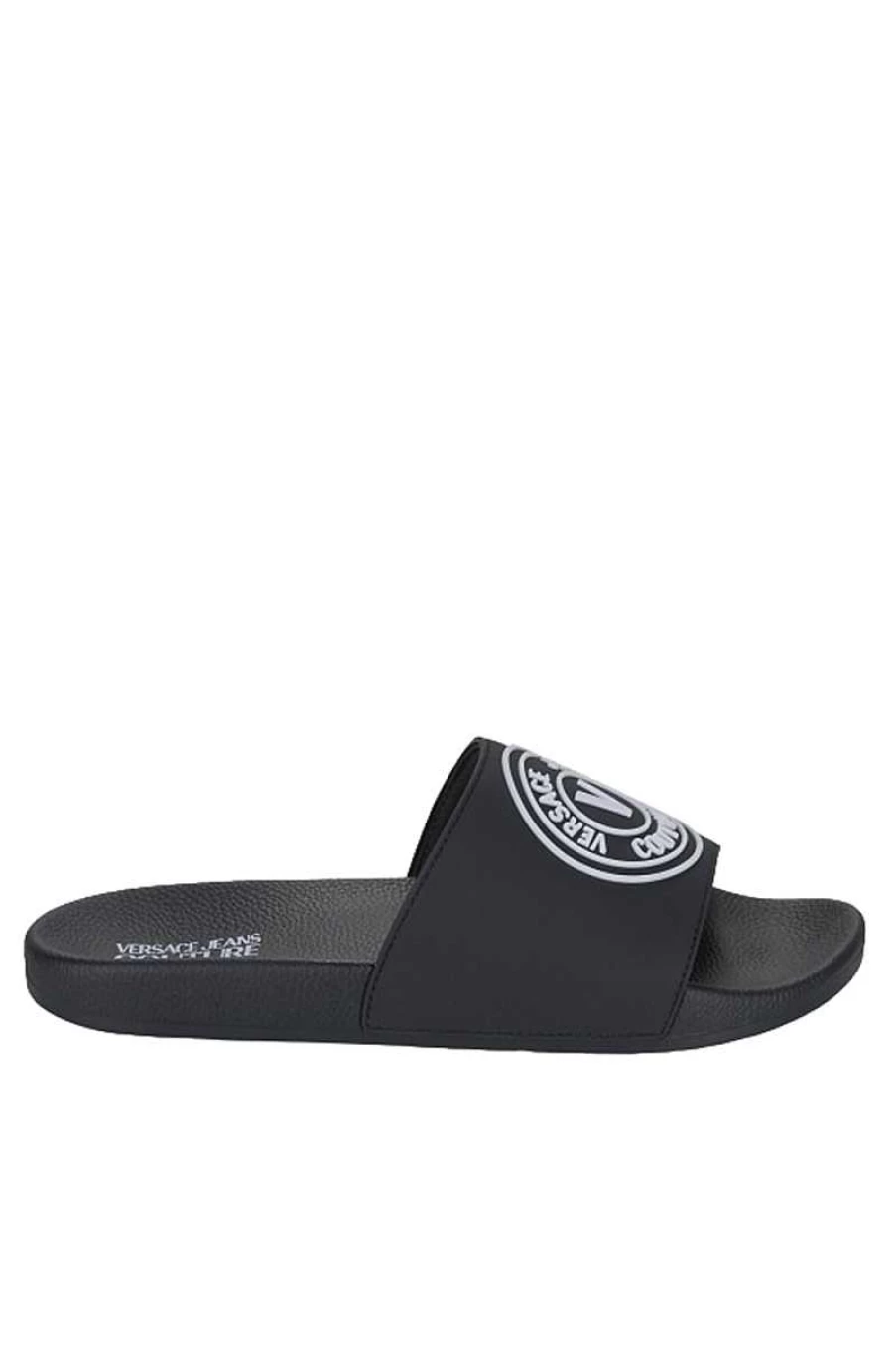 Versace Men's Black Slippers 74Ya3Sq3 Luxury Comfort Footwear