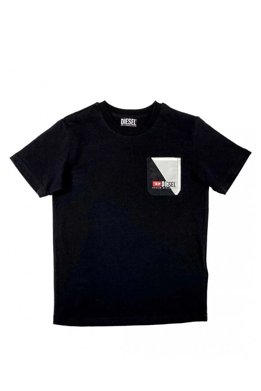 Diesel Kids' Black Pocket T-Shirt - Stylish Cotton Tee for Children