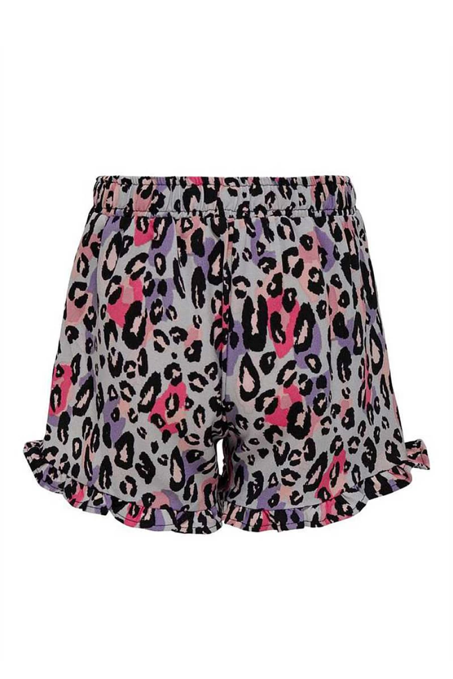 "ONLY Girls' Animal Print Shorts - Stylish & Comfortable Summer Shorts for Kids"