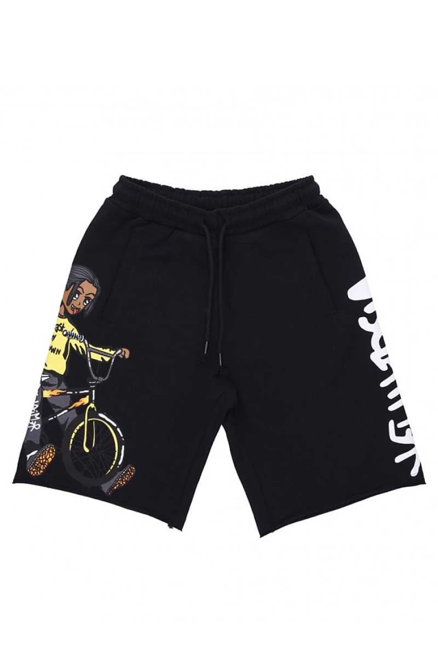 Disclaimer Bermuda Men's Black Casual Shorts 23Eds53645