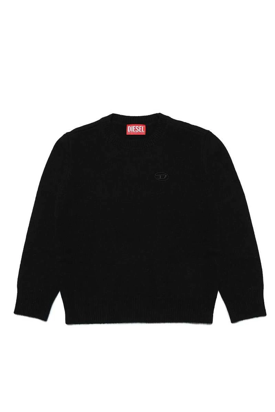 Diesel Kids' Black Sweater J01550-Kyav8 - Stylish Cotton Blend Pullover for Children