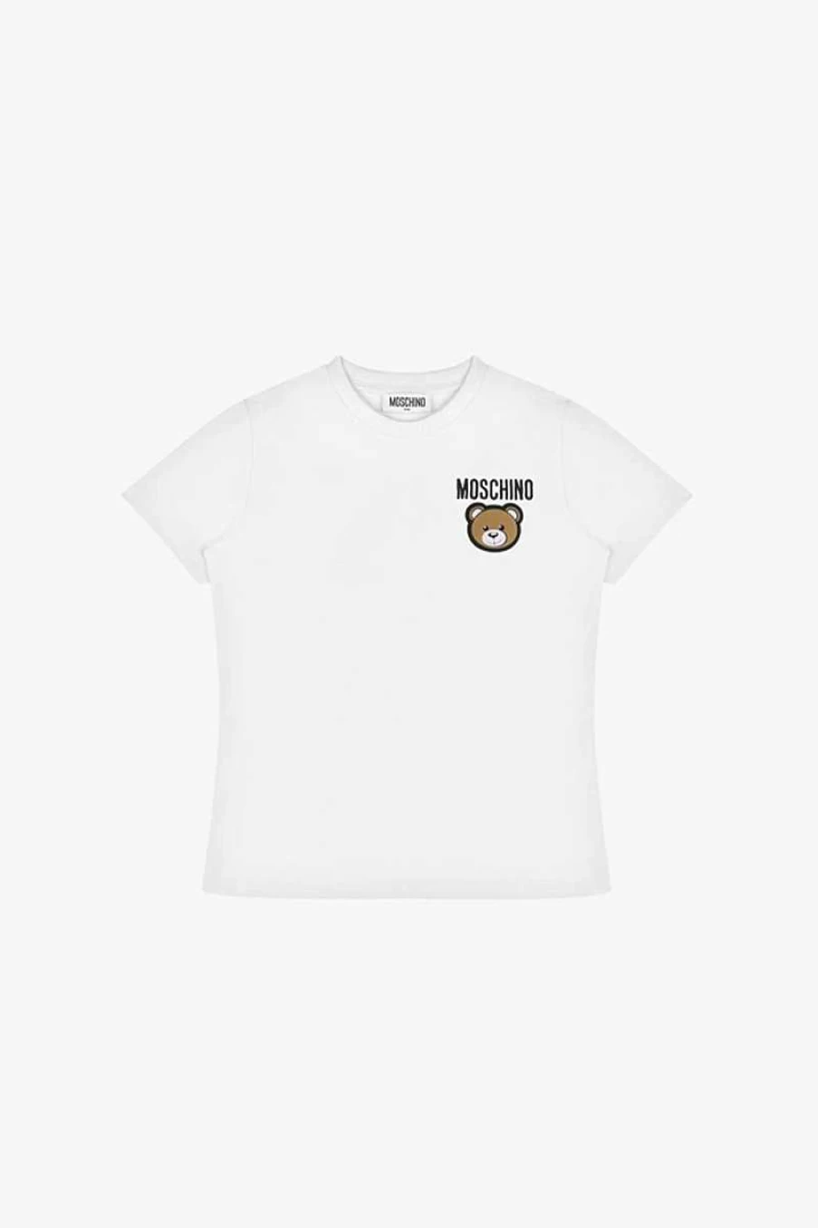 Moschino Kids Optical White Graphic T-Shirt HZM03U-LAA01