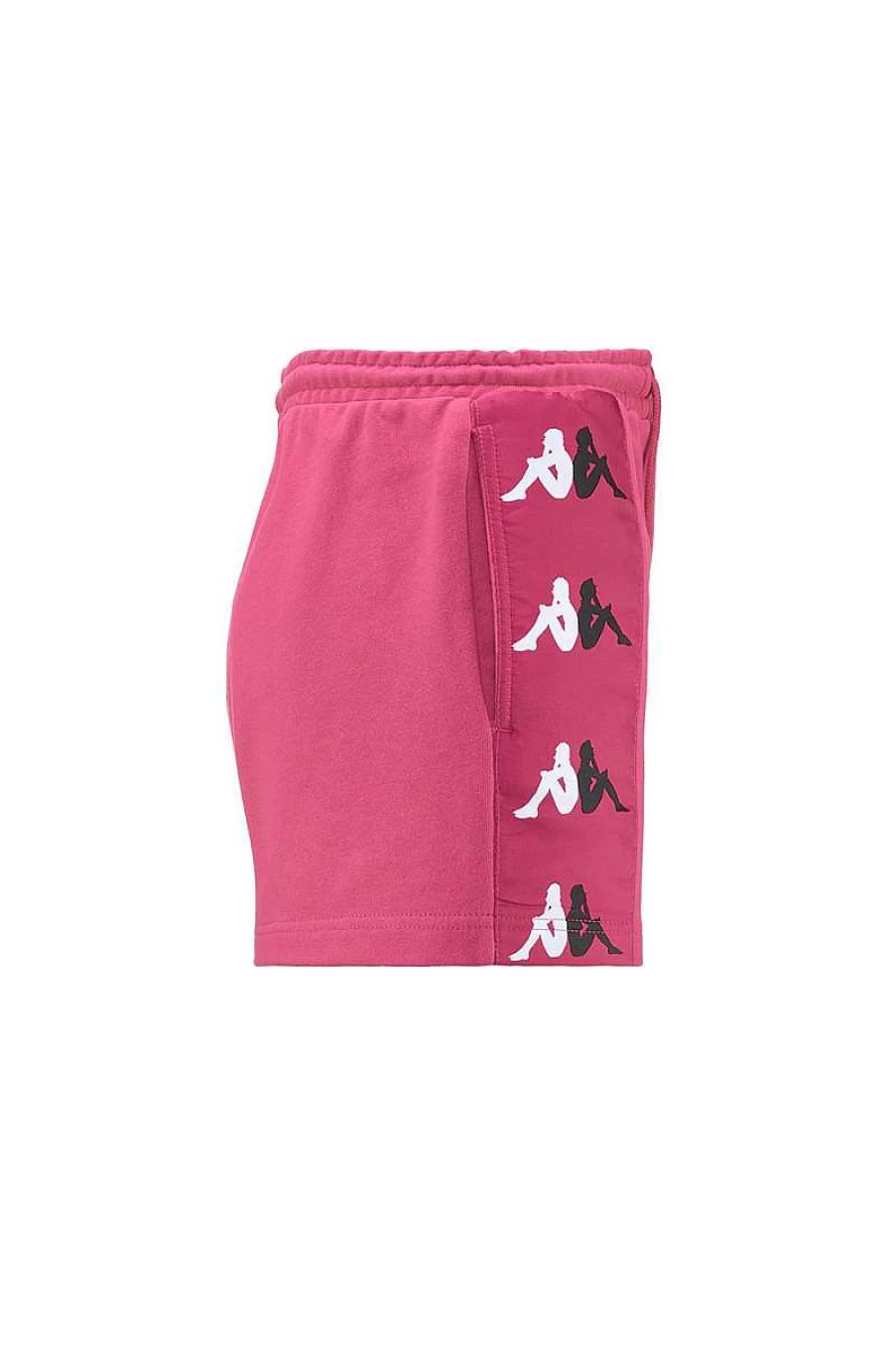 Kappa Women's Fuchsia Short Shorts - Black and White Banda Design Athletic Wear