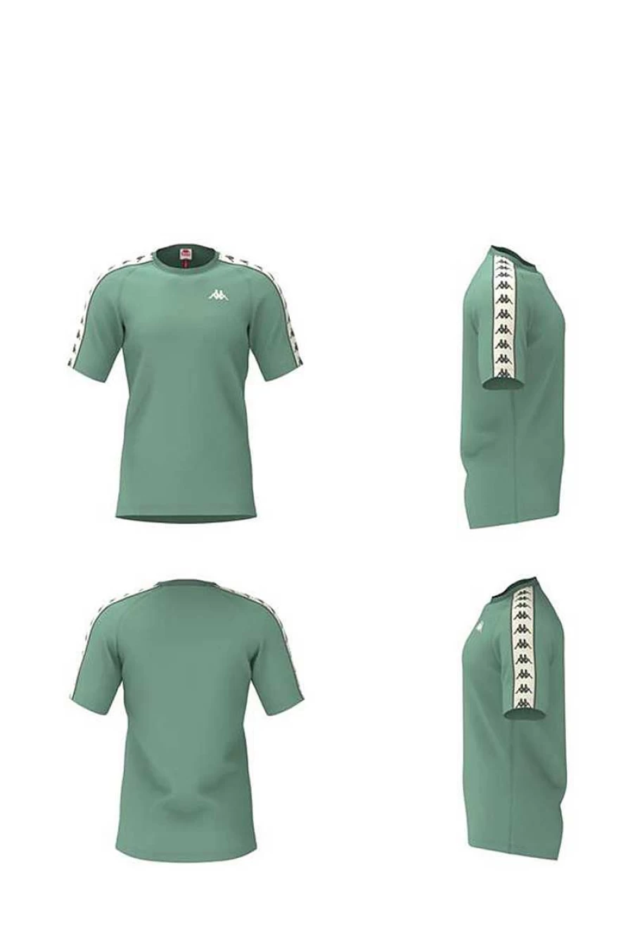 Kappa Kids' Green Sage & Beige Crew-Neck T-Shirt 303Uv10 Al1 - Comfortable Cotton Children's Tee