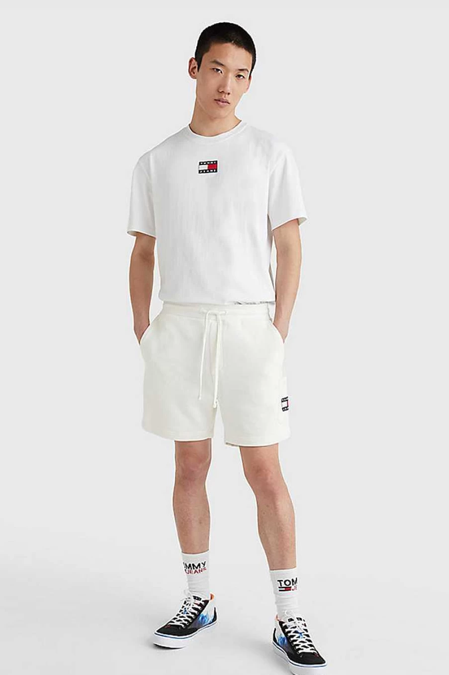 Tommy Hilfiger Men's Fleece Shorts in Ancient White - DM0DM12954