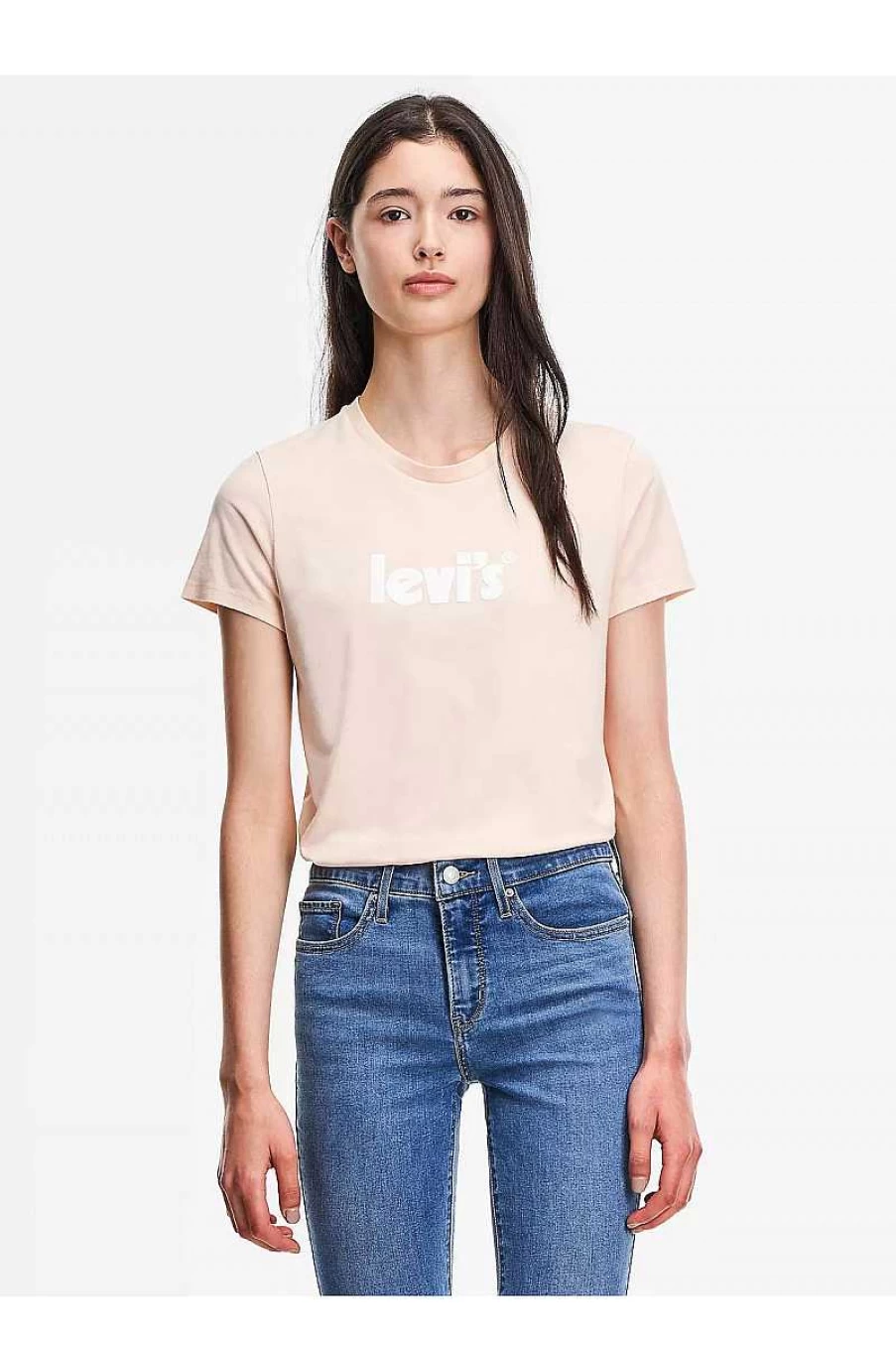Levi's Women's Pink Short Sleeve T-Shirt with Seasonal Poster Logo - Style 17369-1803