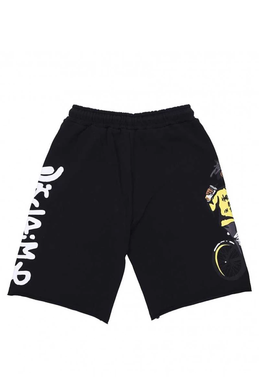Disclaimer Bermuda Men's Black Casual Shorts 23Eds53645