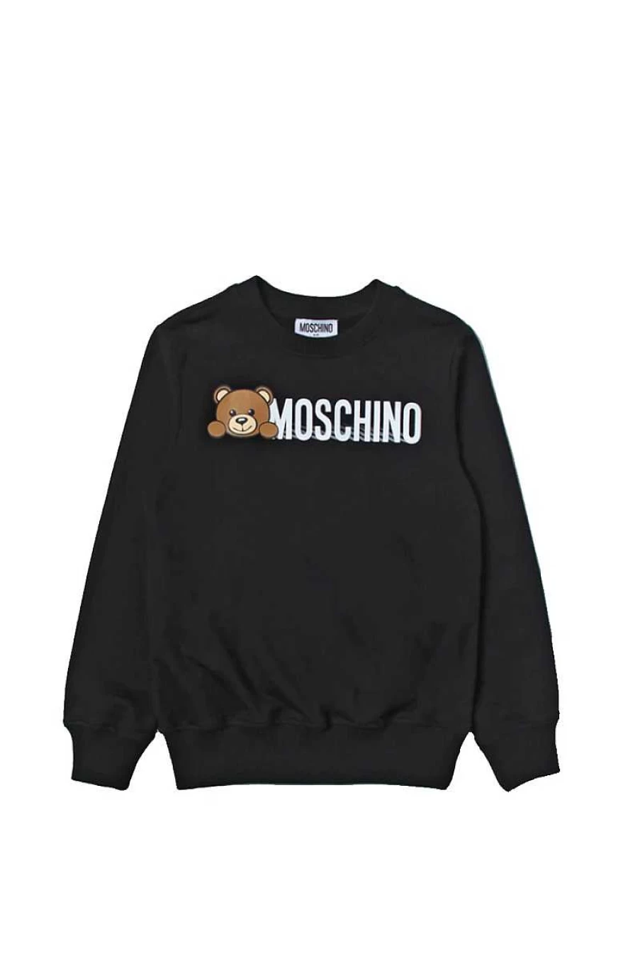 Moschino Kids Black Sweatshirt | Hwf05R-Lca40K | Children's Casual Pullover