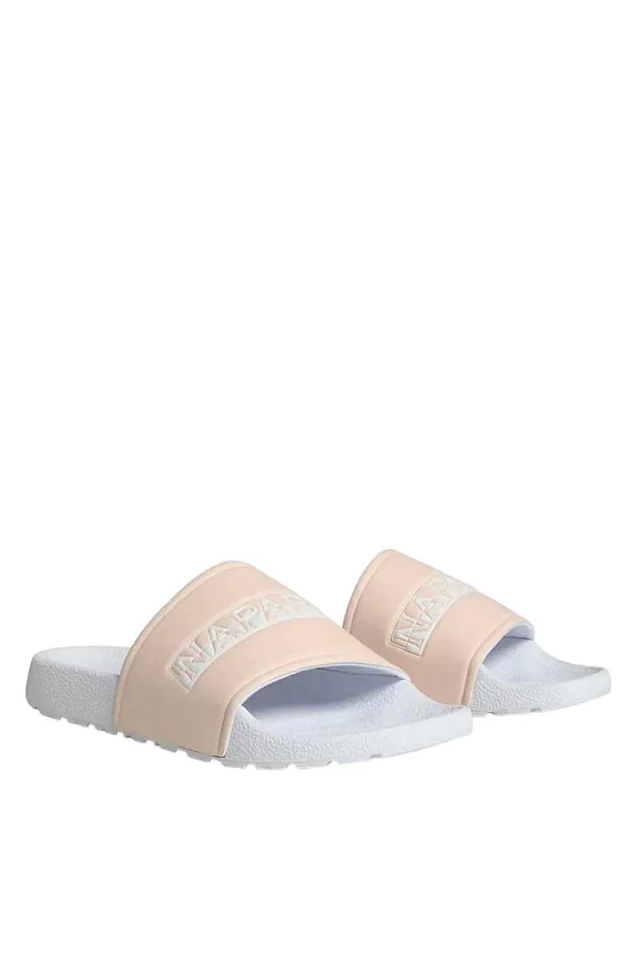 Napapijri Women's Beach Slippers - Comfortable White and Pink Sandals for Summer