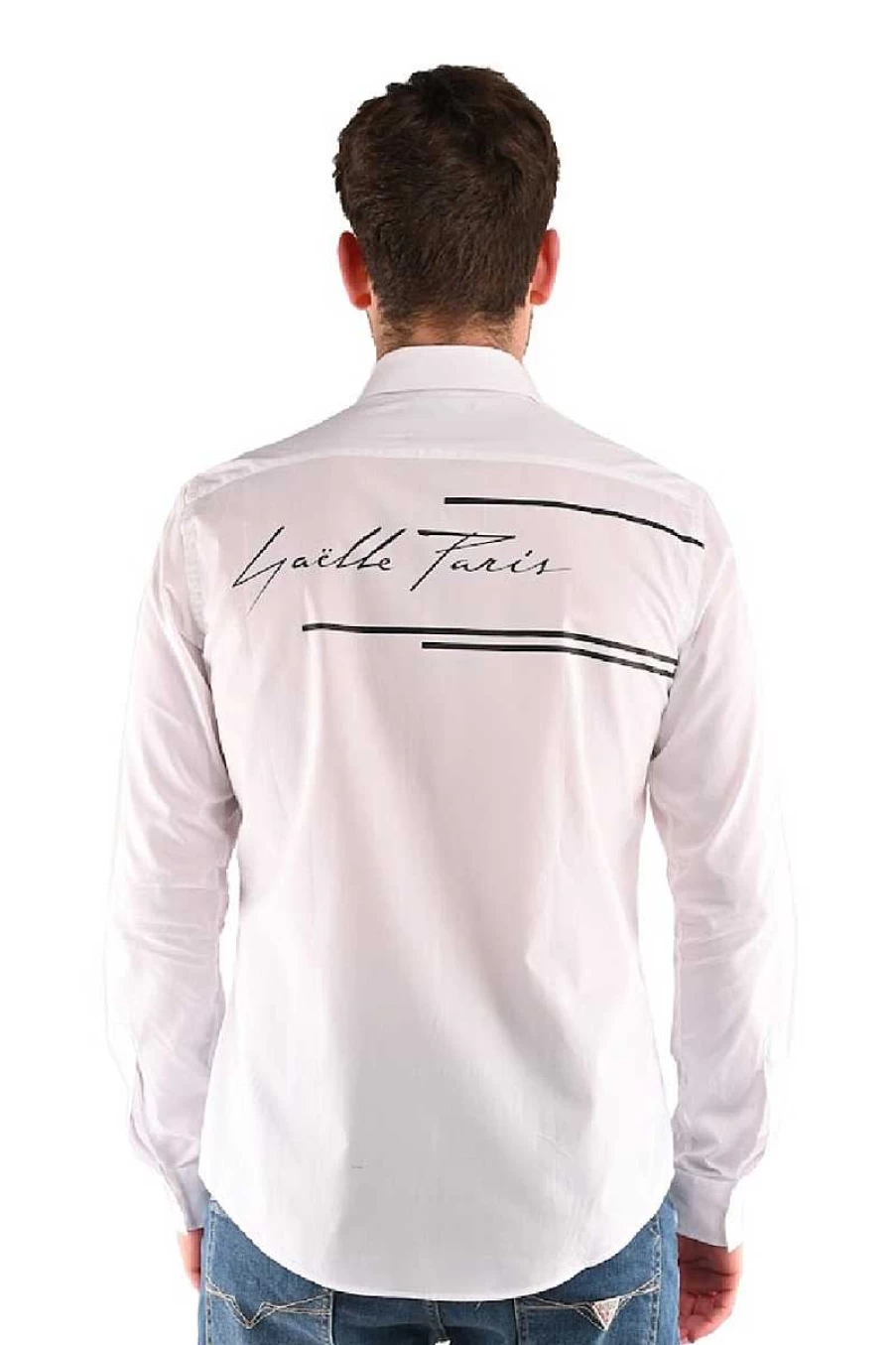 Gaelle Men's White Shirt GBU1044 - Classic Fit Casual Top for Men