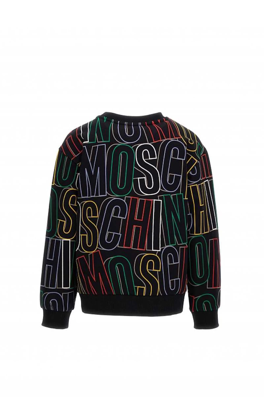 Moschino Kids Black Sweatshirt HQF078-LDB0CK | Boys & Girls Casual Pullover