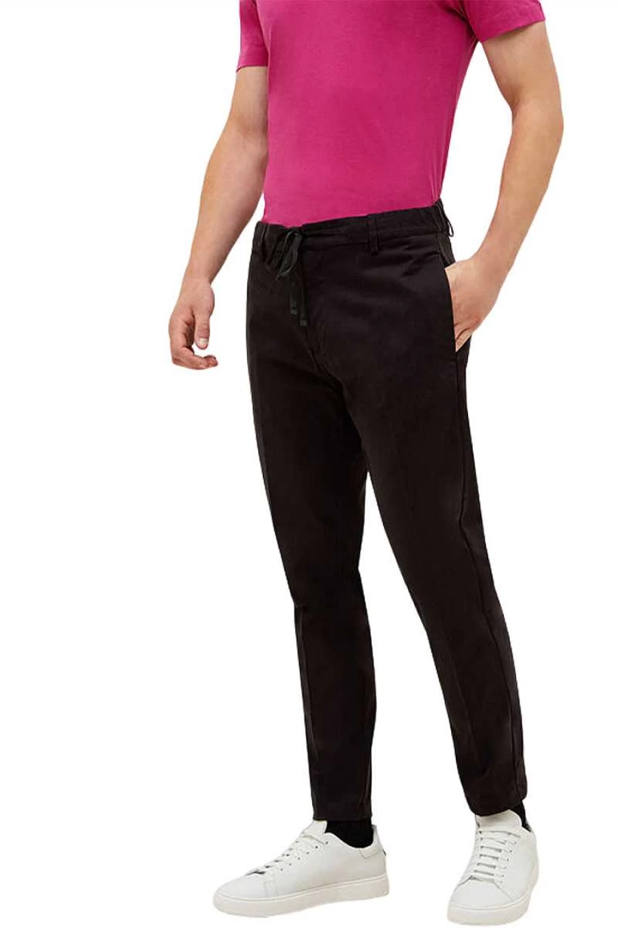 Liu Jo Men's Black Drawstring Chino Trousers - M222P301Capriraso 900