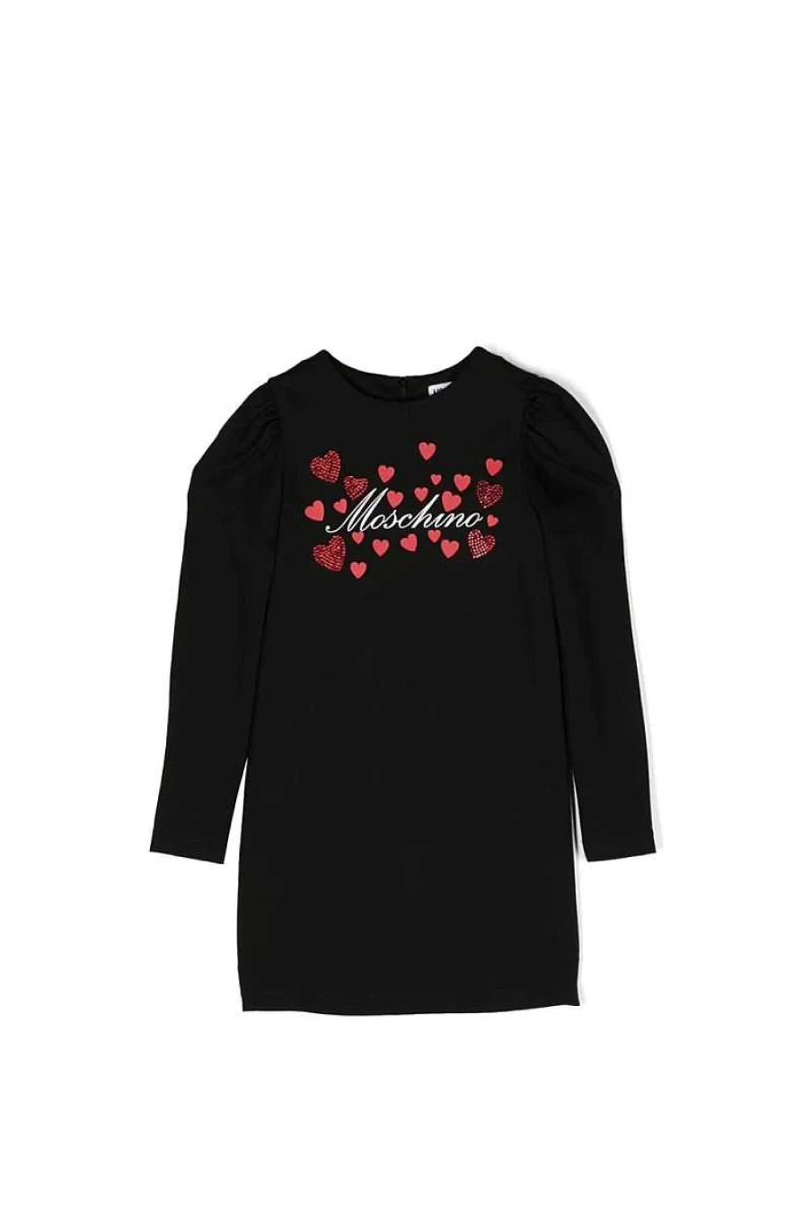 Moschino Girls Black Dress - HDV0DH-LJA00 Elegant Kids Formal Wear