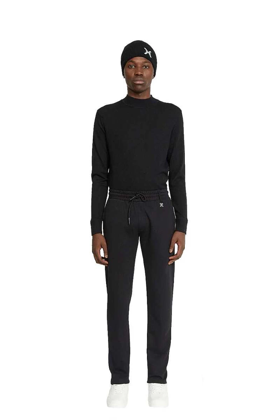 Richmond Men's Black Fleece Pants - Comfortable Winter Thermal Trousers Uma23072Pa