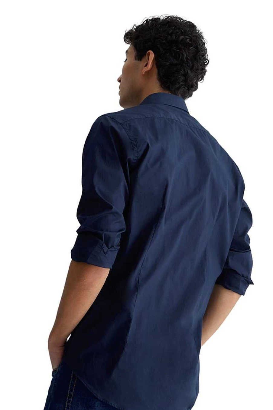 Liu Jo Men's Slim Fit Milano Dark Blue Dress Shirt M000P201