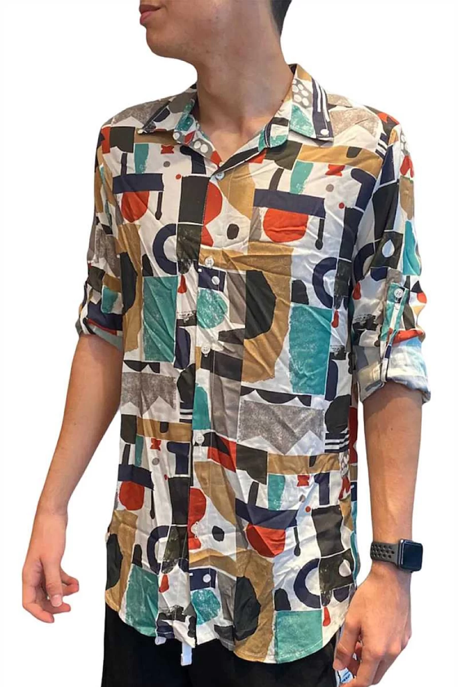Duca Fashion Men's Fantasy Shirt CA01-F2 - White Casual Stylish Top