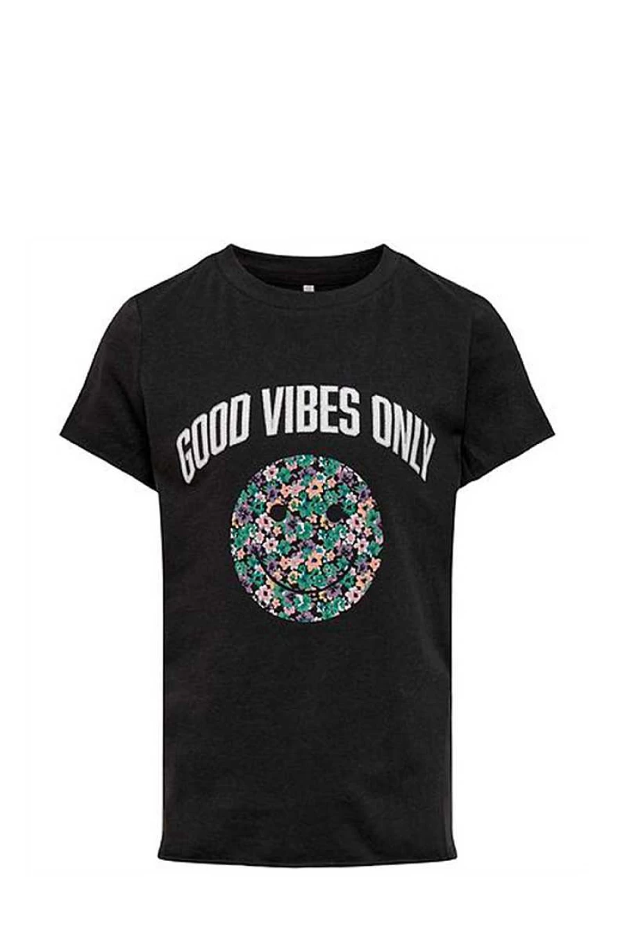 "Only Girls' Smile Print T-Shirt - Fun Graphic Tee for Girls"