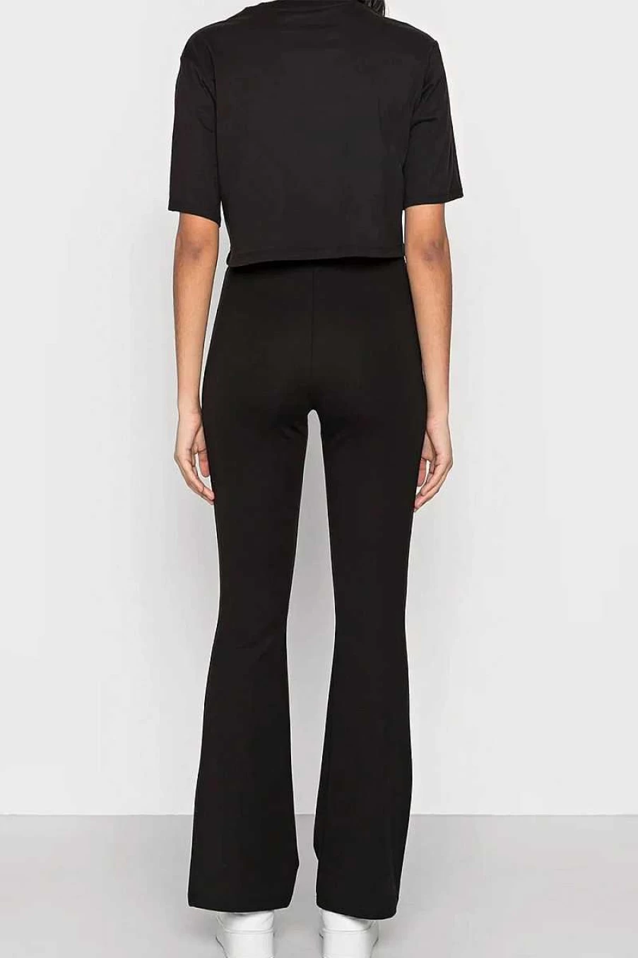 Tommy Hilfiger Women's Flare Leggings - Black High-Waisted Bootcut Yoga Pants