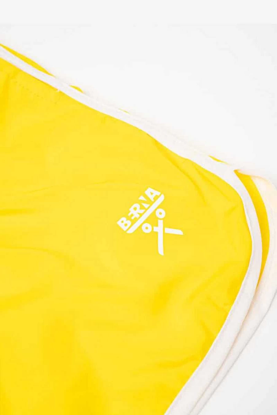 Berna Men's Yellow Short Swim Trunks with Border - M220257