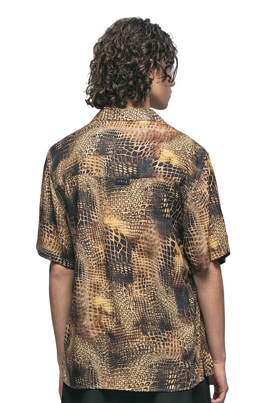 Gaelle Men's Black Coconut Button-Down Shirt GBU01051