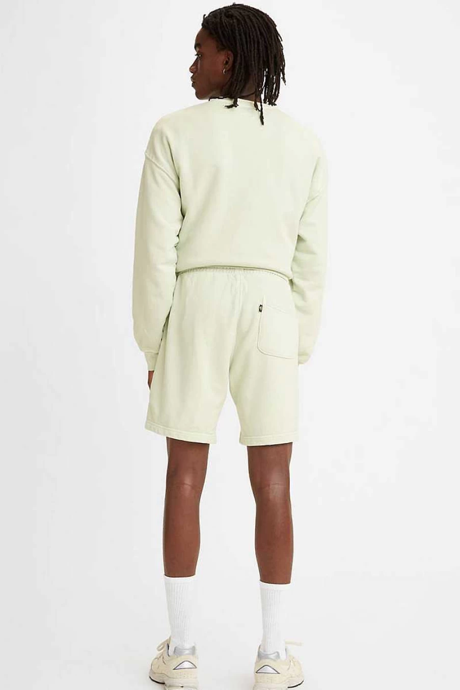 Levi's Men's Red Tab Sweatshorts A1062-0013 in Natural Dye Lime Green