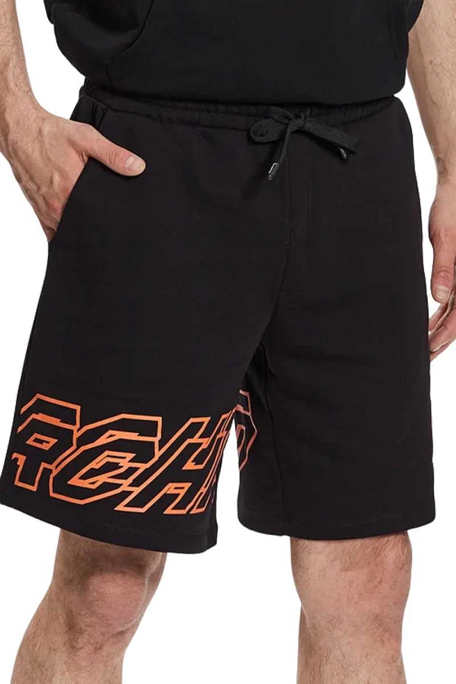 Richmond Men's Fleece Bermuda Shorts UMP23012BE Black