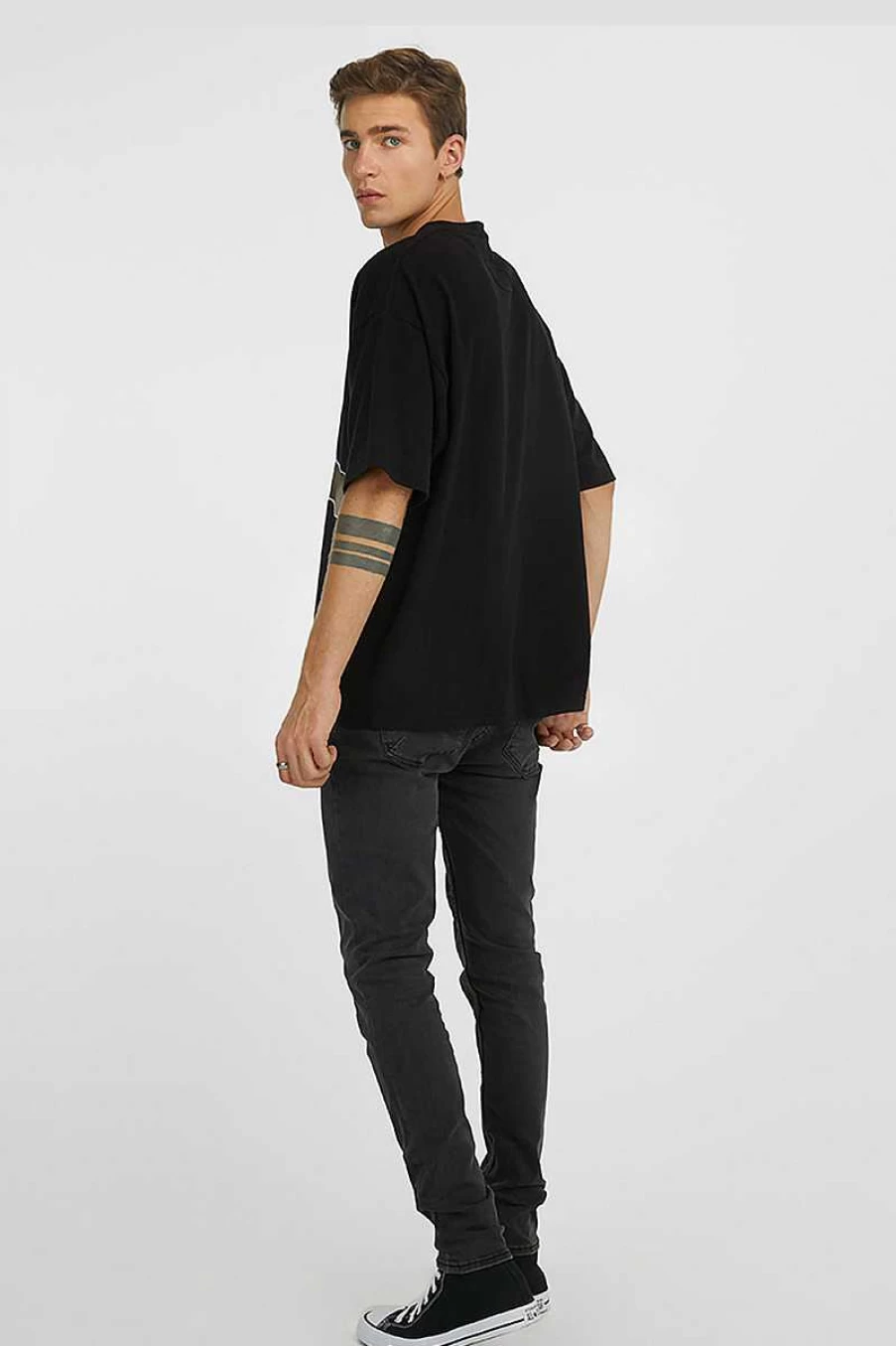 Yps Men's Black T-Shirt 106724 - Classic Fit Casual Tee