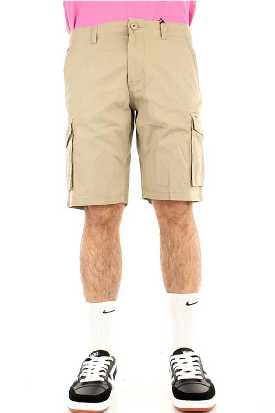 Lyle & Scott Men's Bermuda Shorts - Ecru Cotton Casual Summer Sh1815V