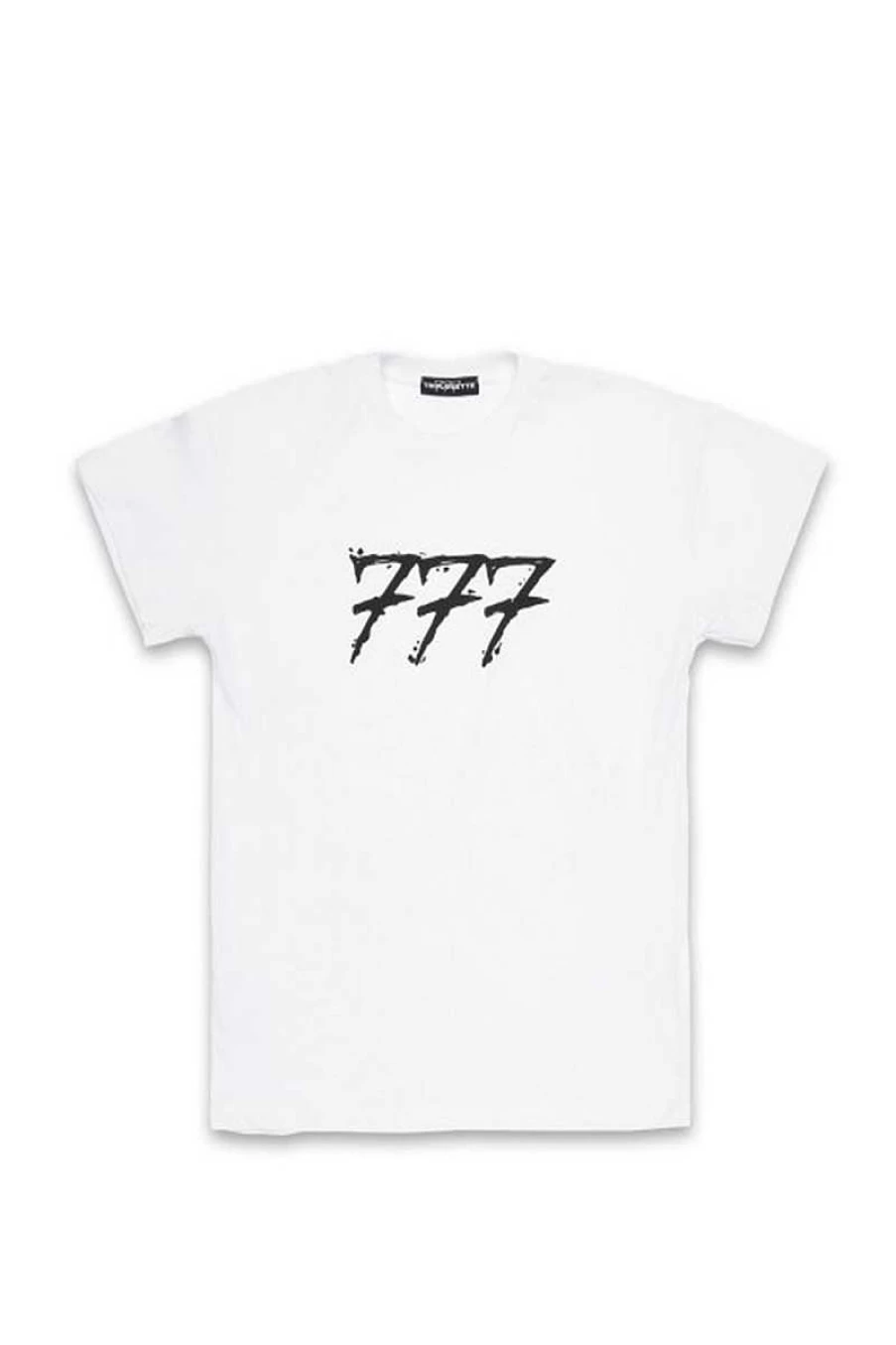 777 Men's White Half Sleeve T-Shirt - Comfortable Casual Top for Everyday Wear