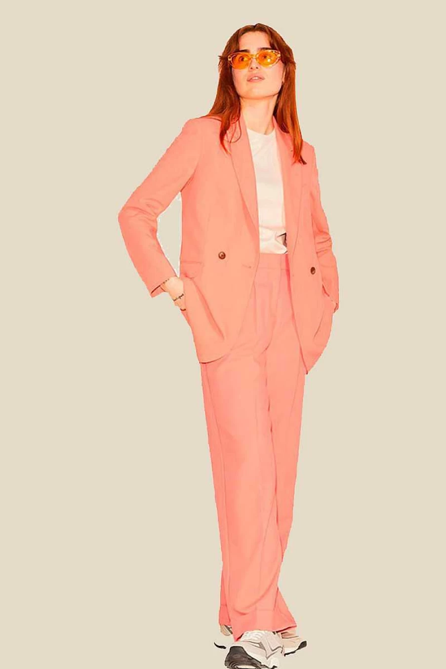 "Jjxx Women's Burnt Coral Blazer | Stylish Casual Office Jacket 12200590"