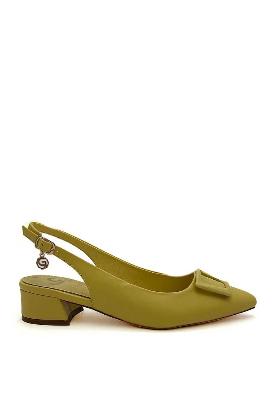 Gold&Gold Women's Ballerina Heel A23Gd741 - Yellow Comfortable Ballet Flats