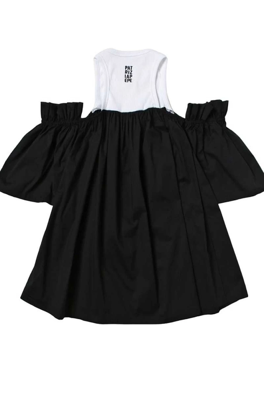 "Patrizia Pepe Girls' Dress 7A0446 in White and Black"