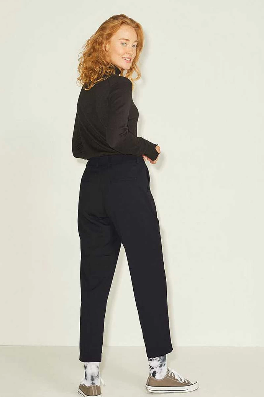 Jjxx Women's Classic Black Trousers - Chloe Regular Fit Pants 12200666 for Women