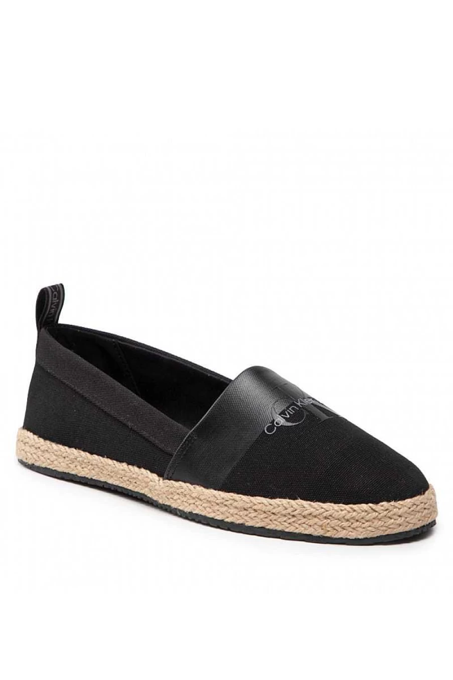 Calvin Klein Women's Black Espadrilles Ym0Ym000576 Casual Comfortable Shoes