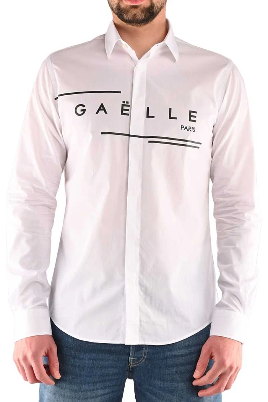 Gaelle Men's White Shirt GBU1044 - Classic Fit Casual Top for Men