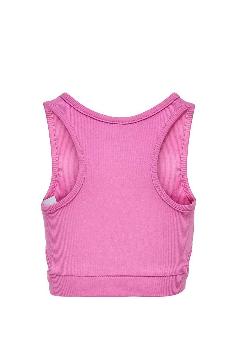 "ONLY Girls' Fuchsia Ribbed Short Top 15263437 | Stylish Casual Wear"