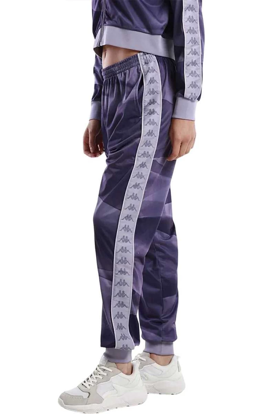 Kappa Women's Violet Sports Trousers 222 Banda Wrastoria Graphic 321C22W C4B - Athletic Training Pants